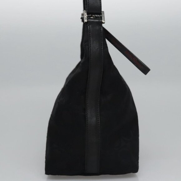 Salvatore Ferragamo Gancini Shoulder Bag Canvas Black Silver Auth bs23336 - Picture 5 of 16